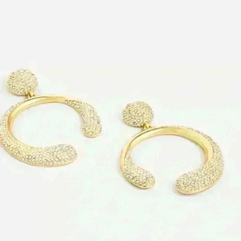 J Crew Crystal Circle Earrings